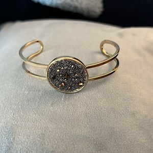 Luca + Danni Graduated Crystal Bangle Bracelet with Brass Tone Finish